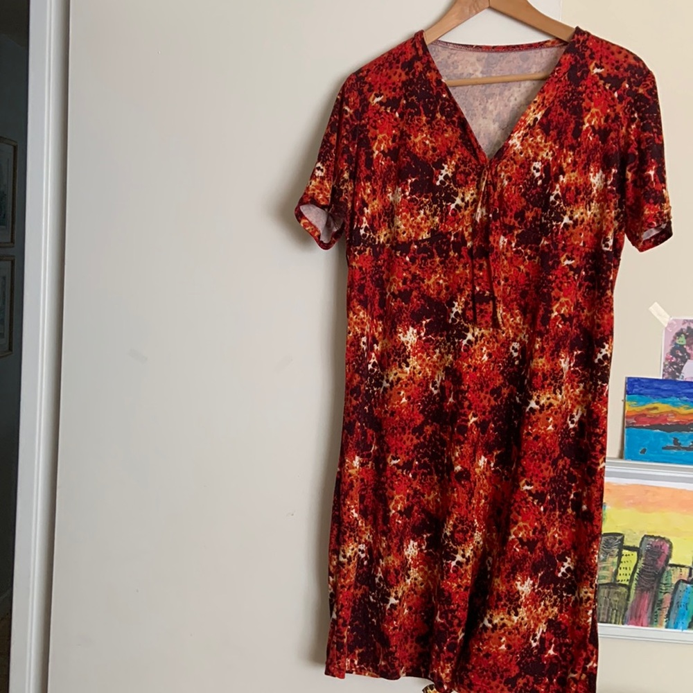 Colourful dress short sleeve